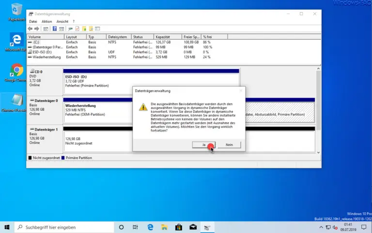 Software Raid 1 (Spiegelung) unter Windows 10 einrichten