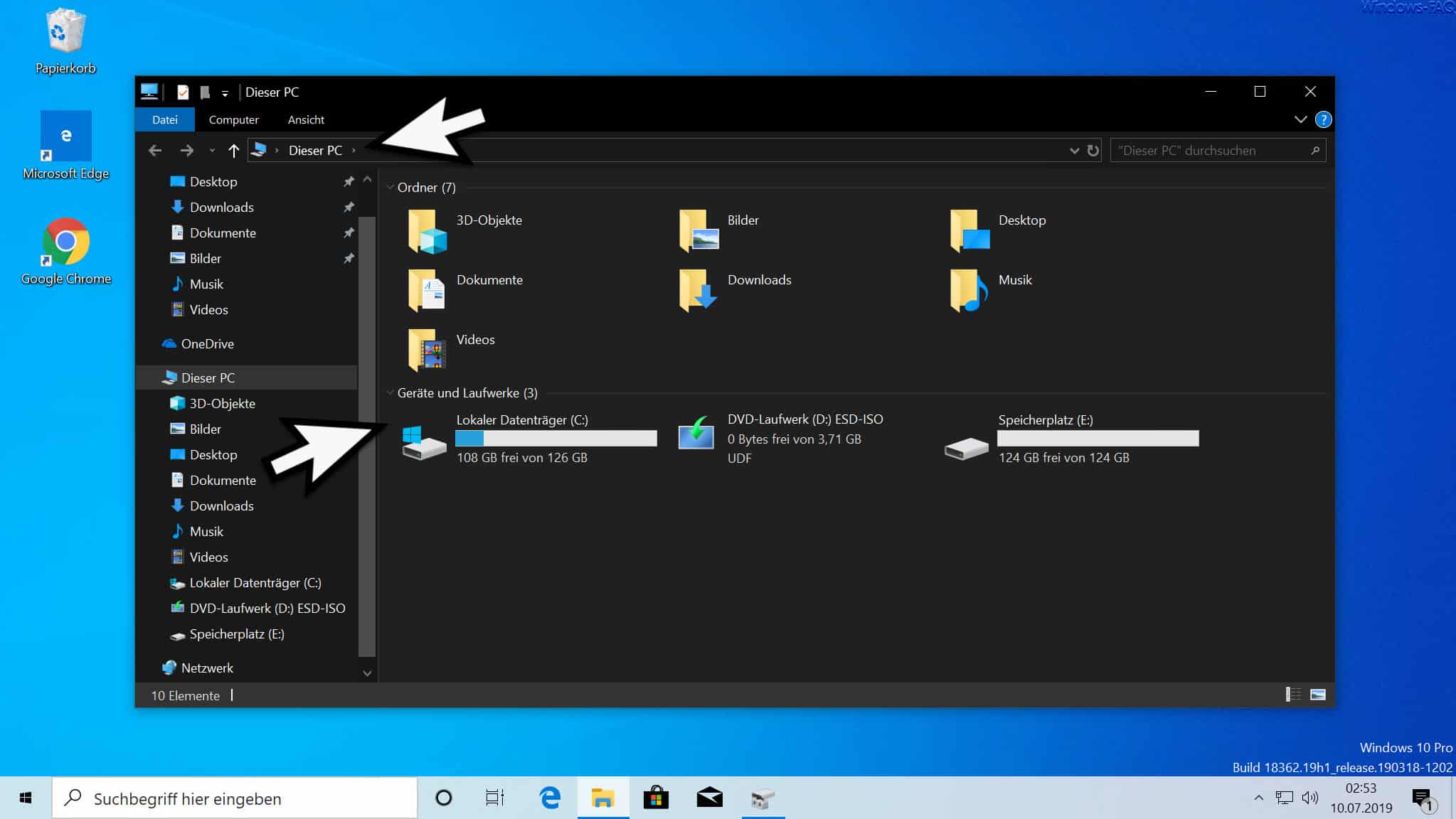 Windows Explorer Schnellzugriff deaktivieren und auf „Dieser PC“ wechseln
