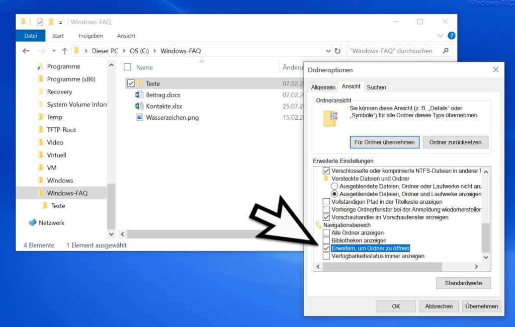 Ordner erweitern im Windows Explorer aktivieren Windows FAQ Ordner erweitern im Windows Explorer aktivieren Windows FAQ
