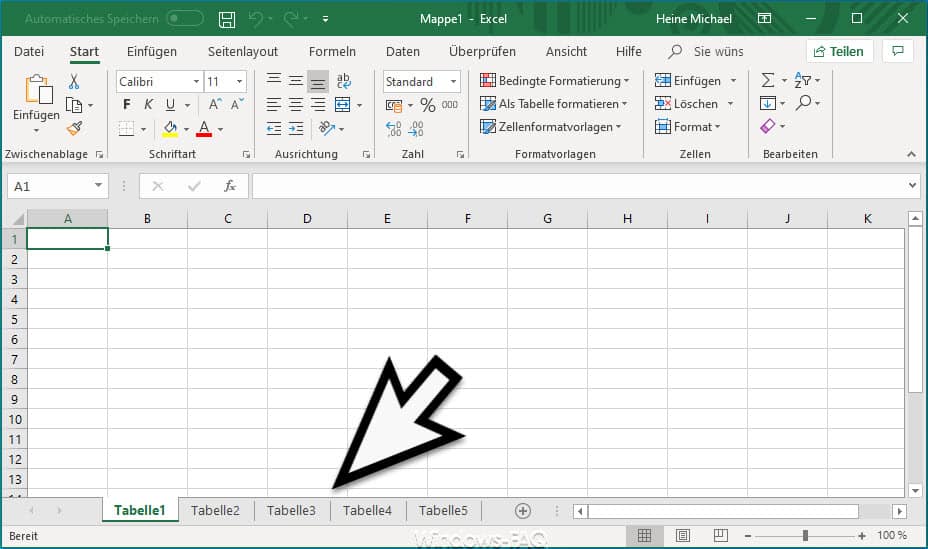 Mehr Arbeitsblätter im Excel öffnen