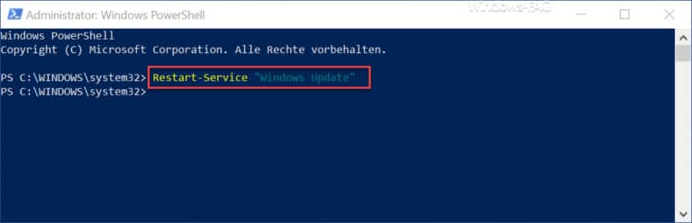 Windows Dienst neu starten per PowerShell