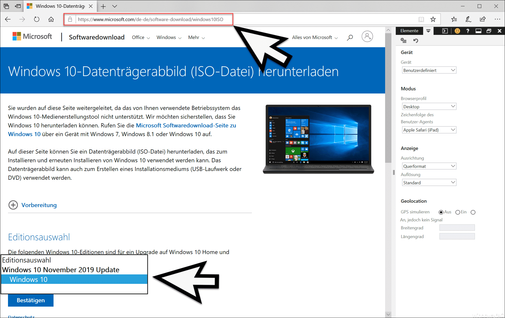Windows 10 ISO direkt downloaden