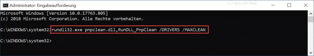 rundll32.exe pnpclean.dll,RunDLL_PnpClean /DRIVERS /MAXCLEAN