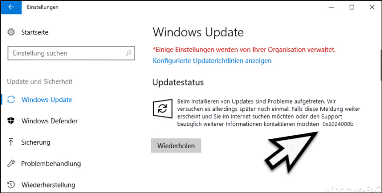 0x8024000b Fehlercode beim Windows Update