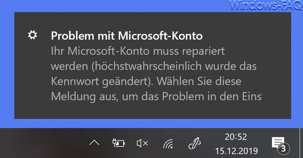 Problem mit Microsoft-Konto – Ihr Microsoft-Konto muss repariert werden …