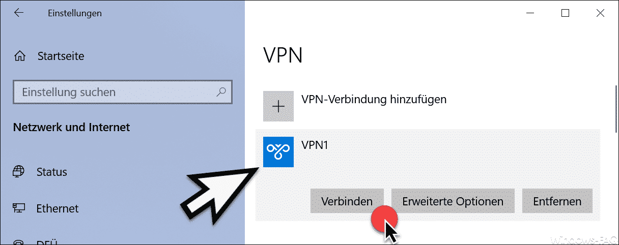VPN-Verbindung unter Windows 10