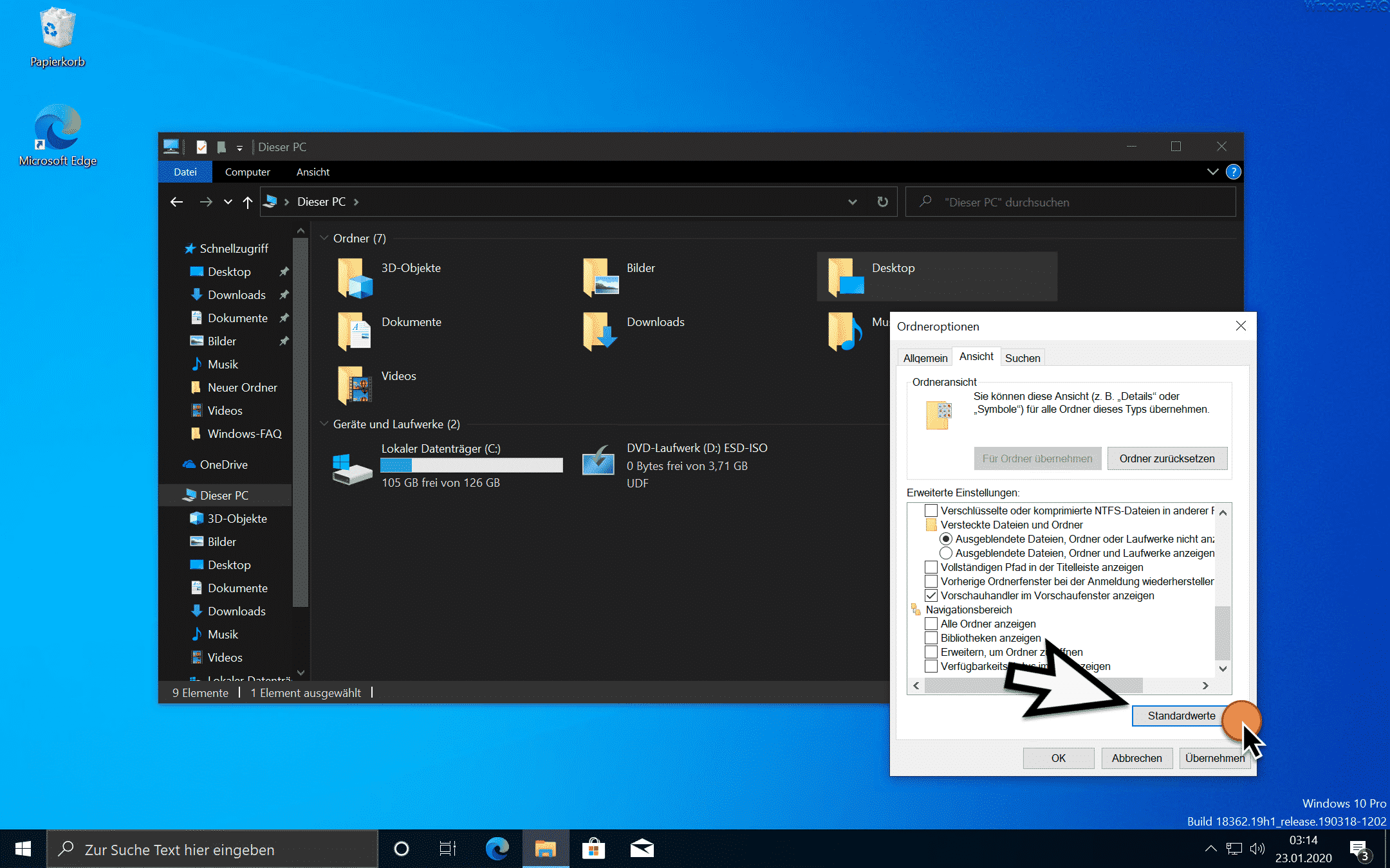 Windows Explorer auf Standardwerte zurücksetzen