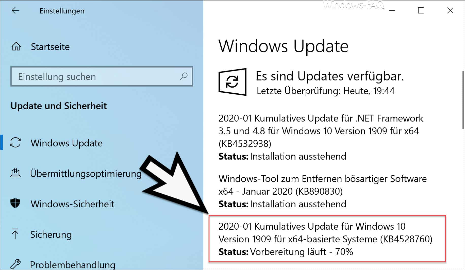 Download KB4528760 für Windows 10 Version 1903 und 1909 (18362.592 und 18363.592)