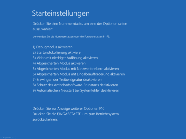 Windows 10 im abgesicherten Modus mit Netzwerk starten