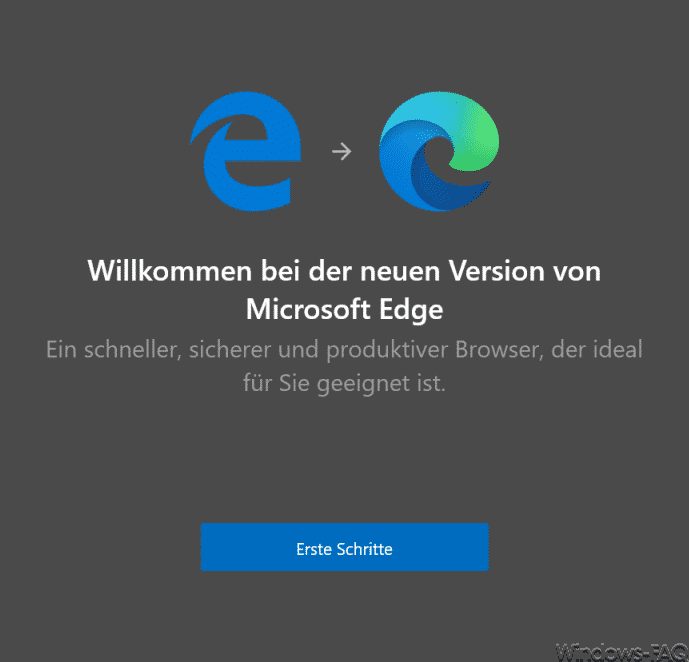 Willkommen bei der neuen Version von Microsoft Edge