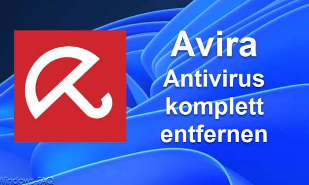 Avira Antivirus komplett entfernen und Registry säubern