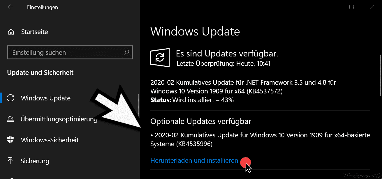 Update KB4535996 für Windows 10 Version 1903 und 1909 zum Download (Build 18362.693 und 18363.693)