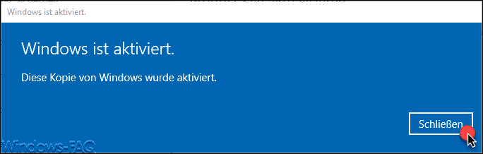 Windows ist aktiviert