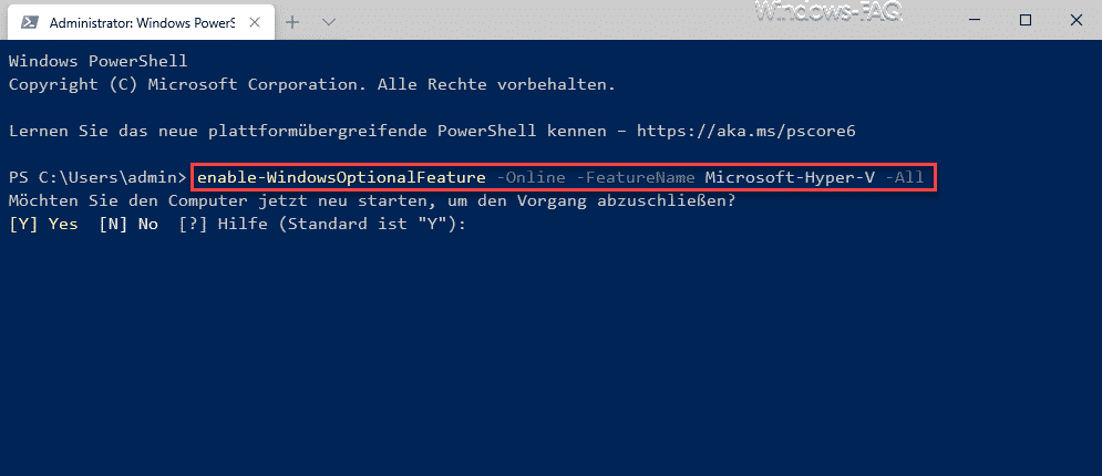 enable-WindowsOptionalFeature -Online -FeatureName Microsoft-Hyper-V -All