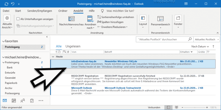 Outlook Mail älter Als 12 Monate Anzeigen Nachrichtenvorschau im Outlook einrichten - Windows FAQ
