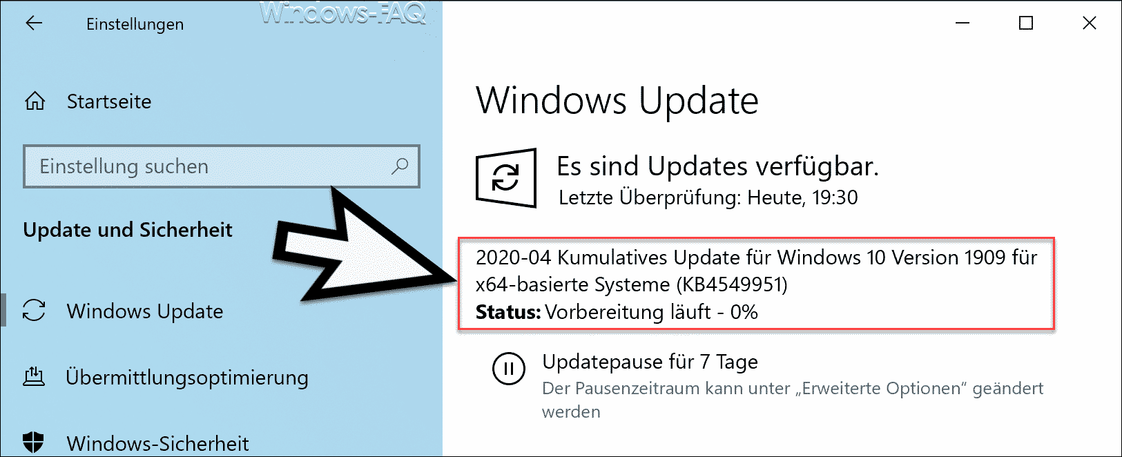 Download KB4549951 Update für Windows 10 1903 und 1909 (18362.778 & 18363.778)