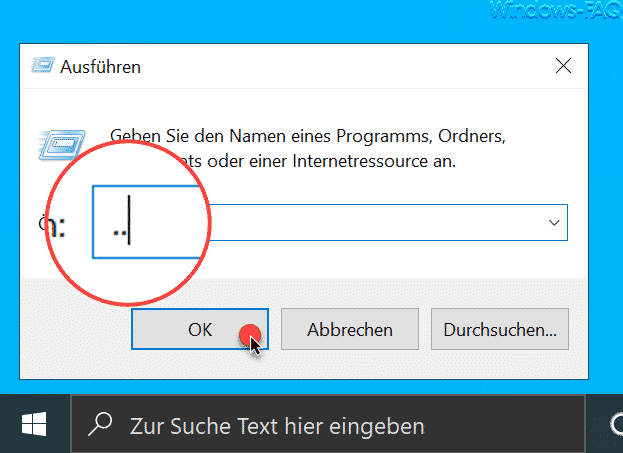 Windows Ausführen Dialog mit „..“ ruft automatisch das Windows Profilverzeichnis auf – Windows Trick