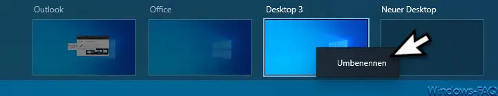 Virtuelle Desktops umbenennen bei Windows 10 Version 2004