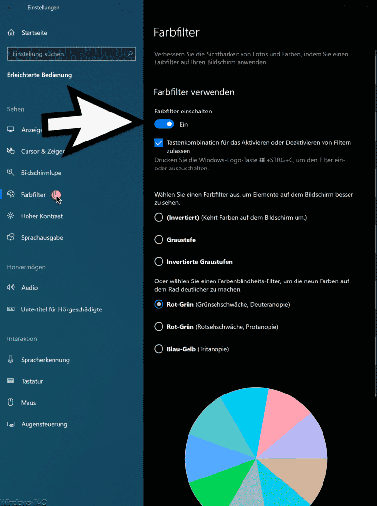 Farbfilter bei Windows 10 – Sehhilfe für Farbenblinde