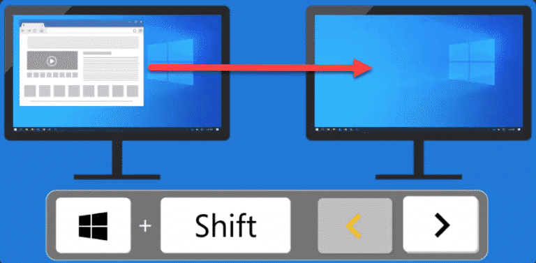 Windows Fenster mit Tastenkombination von einem Monitor auf den anderen verschieben