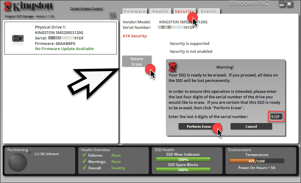 kingston format utility ssd
