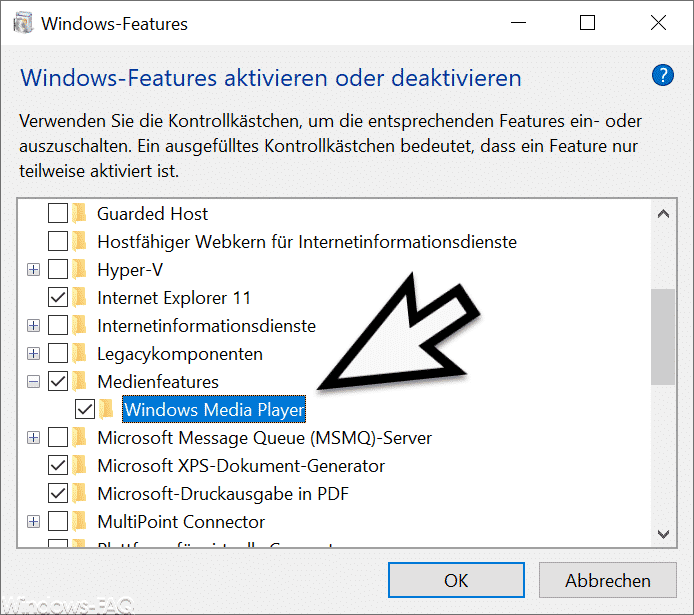 Windows Media Player deinstallieren