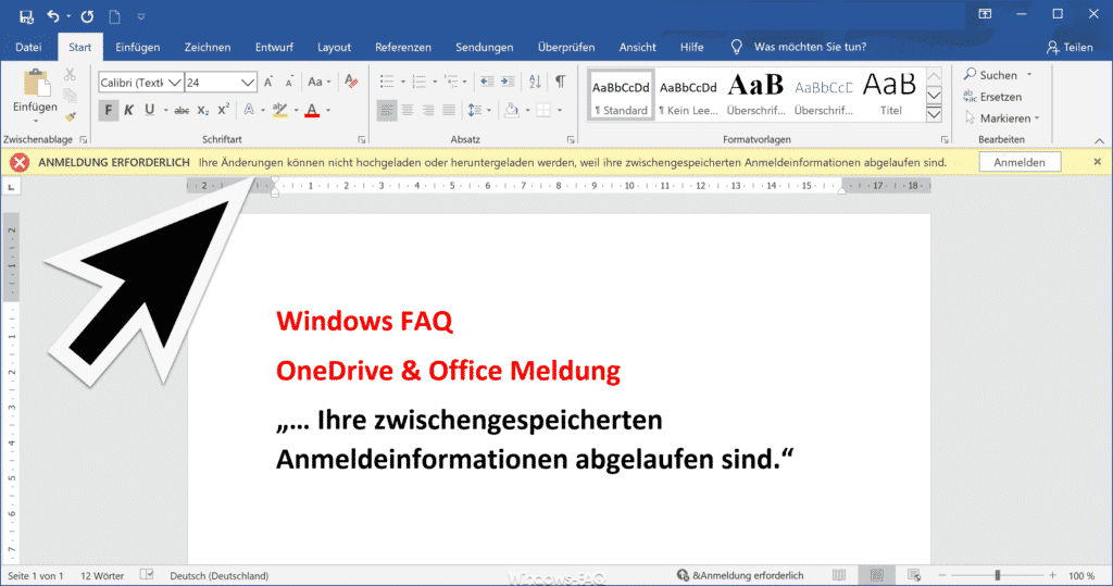 OneDrive ANMELDUNG ERFORDERLICH