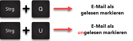 Outlook E-Mails als gelesen oder ungelesen markieren – auch per Tastenkombination