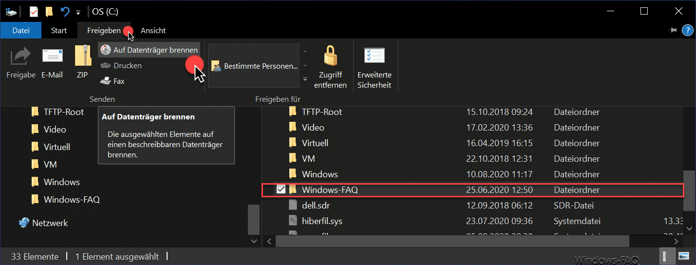 CD oder DVD brennen mit dem Windows Explorer