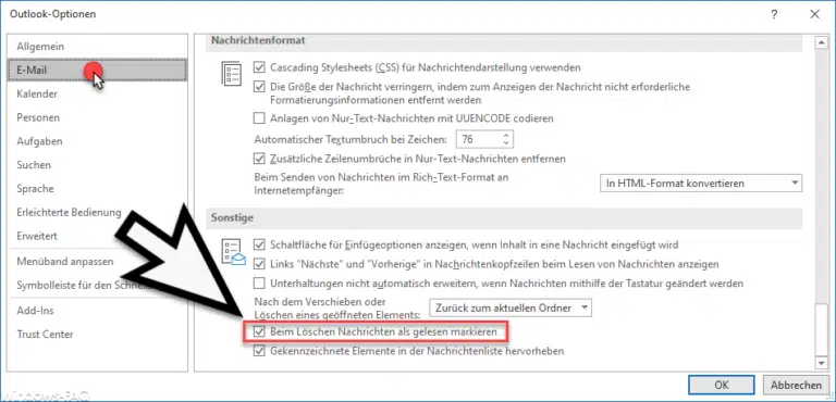 Outlook Mail Nicht Als Gelesen Markieren Outlook Lesebereich deaktivieren bzw. rechts oder unten im Outlook