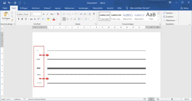 Word: Senkrechte Linien zwischen den Spalten - Windows FAQ