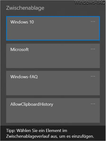 Windows 10 Zwischenablageverlauf per Registry deaktivieren