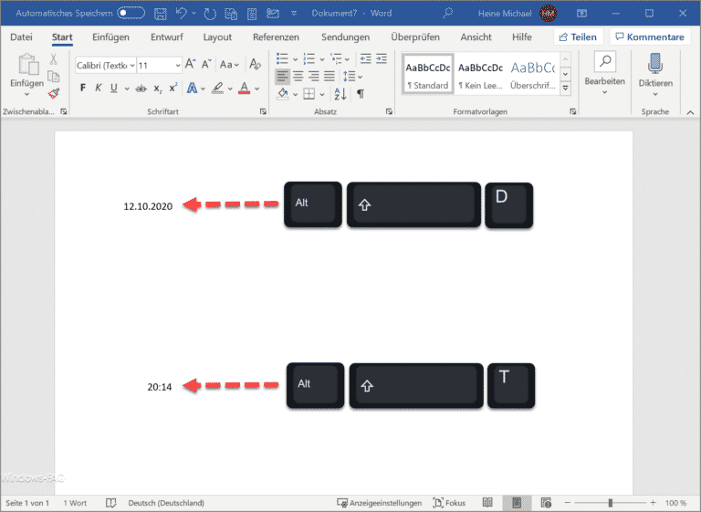 Wos Rid 30 Shortcut Zeile Einfügen Word Tabelle – ETKTD