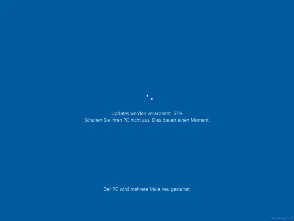Windows 10 20H2 Updates werden verarbeitet