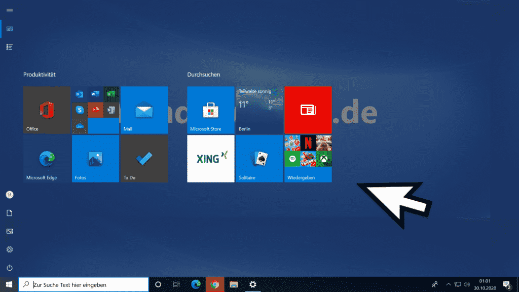 Windows 10 Startmenü über den ganzen Bildschirm
