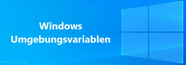 Umgebungsvariablen bei Windows