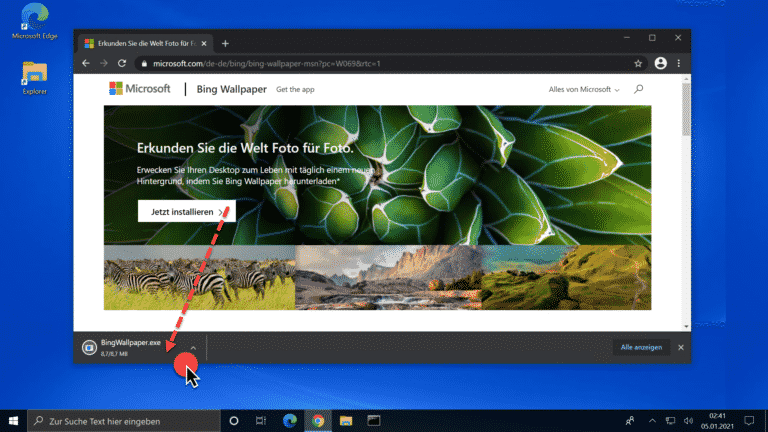 Tägliche wechselnde Desktop Hintergrundbilder mit Bing Wallpaper