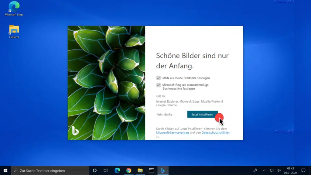 Bing Wallpaper installieren