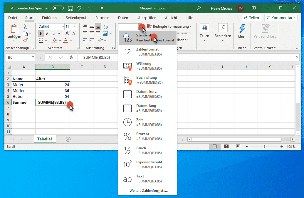 Im Excel wird anstatt dem Ergebnis die Formel in der Zelle angezeigt