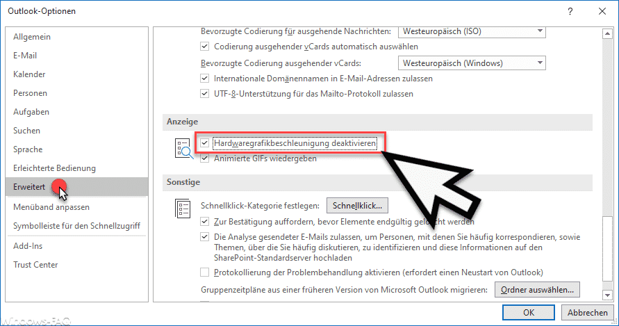 Hardwaregrafikbeschleunigung bei Outlook deaktivieren – Profilprobleme beseitigen