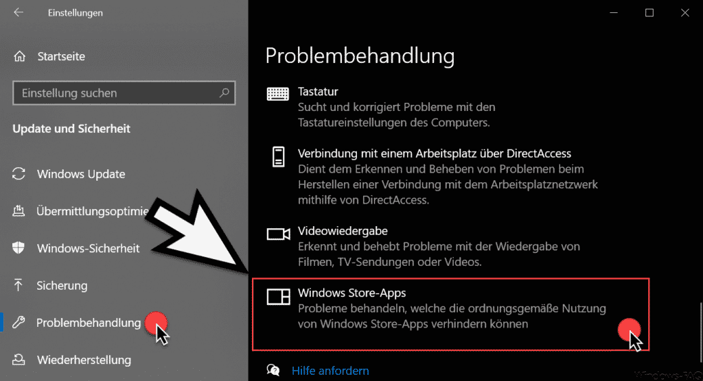 Problembehandlung Windows Store-Apps