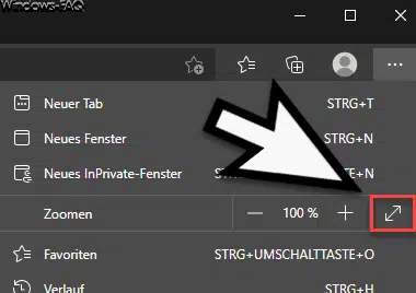 Edge Chromium Vollbildmodus