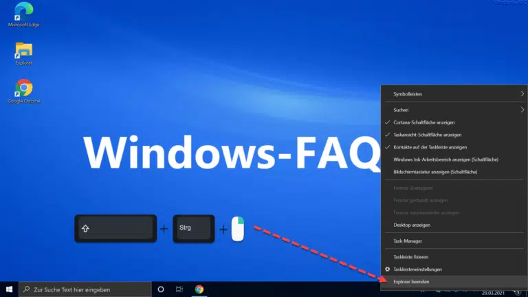 Windows Explorer Task bzw. Prozess ganz einfach beenden