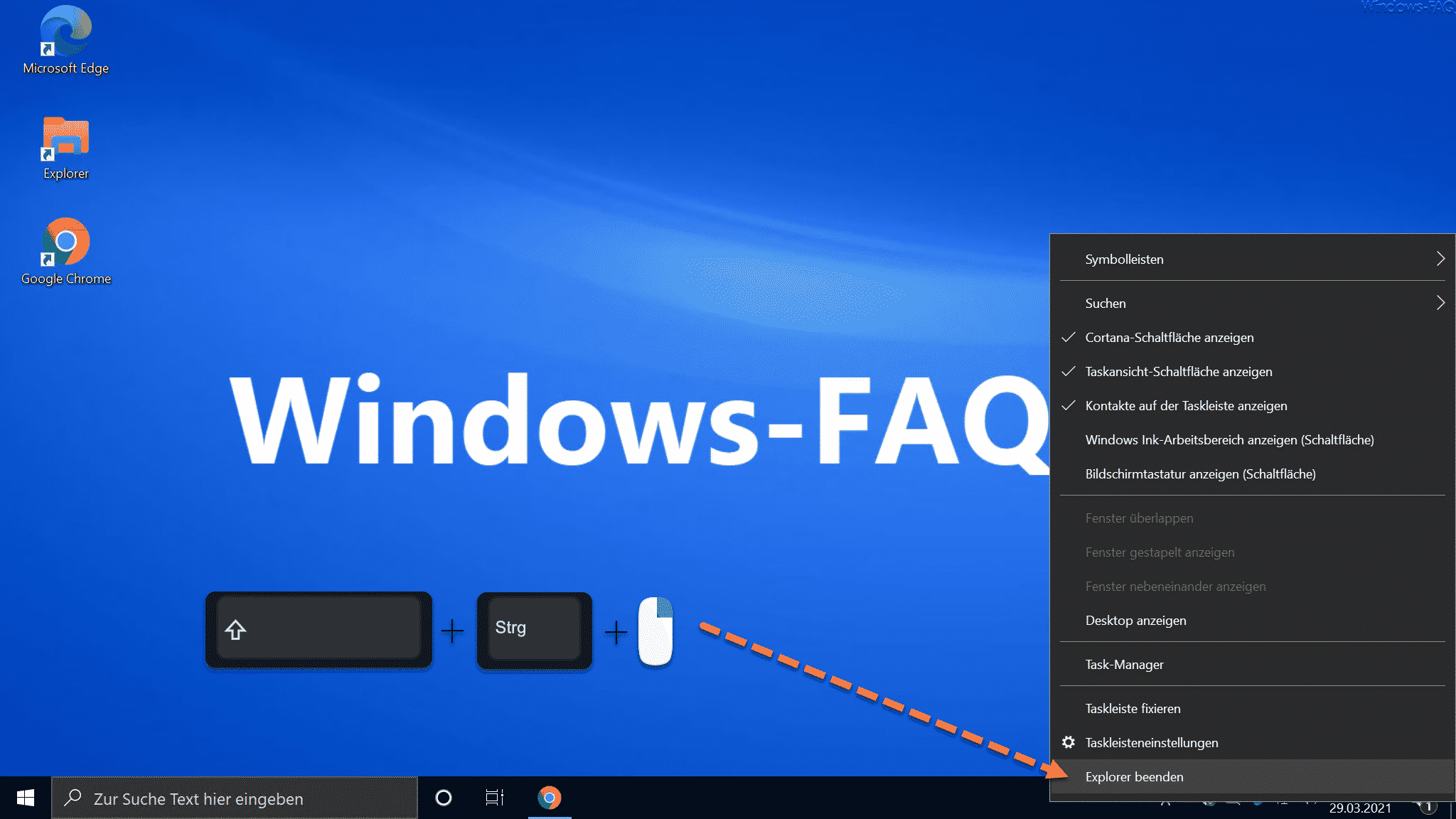 Windows Explorer Task bzw. Prozess ganz einfach beenden