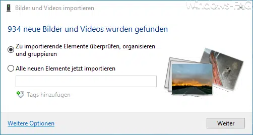 Smartphone Bilder und Videos einfach importieren bei Windows 10