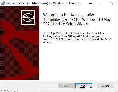 ADMX Vorlagen für Windows 10 Version 21H1 – Download