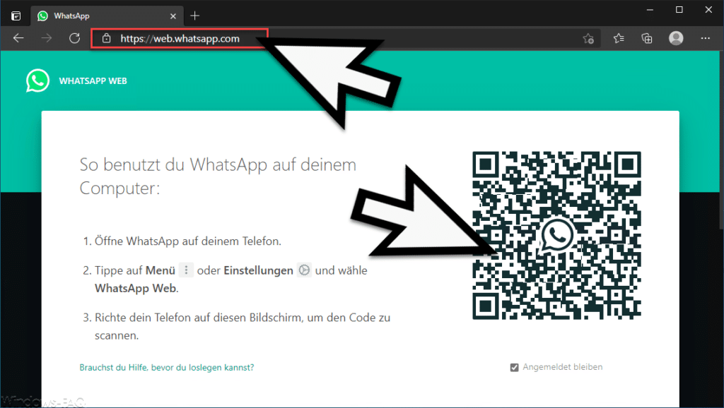 WhatsApp QR-Code scannen