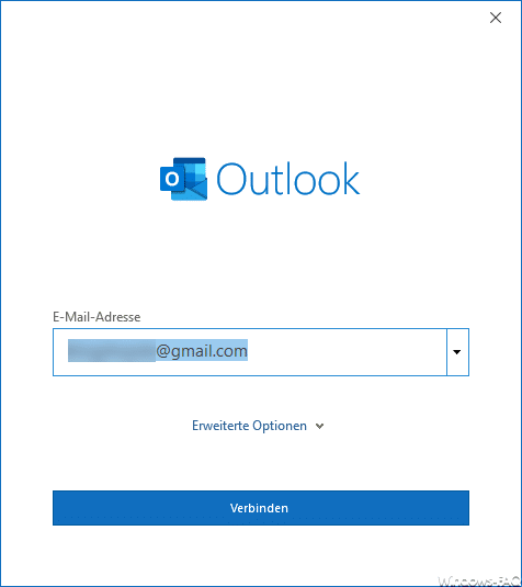 Outlook GMail Adresse