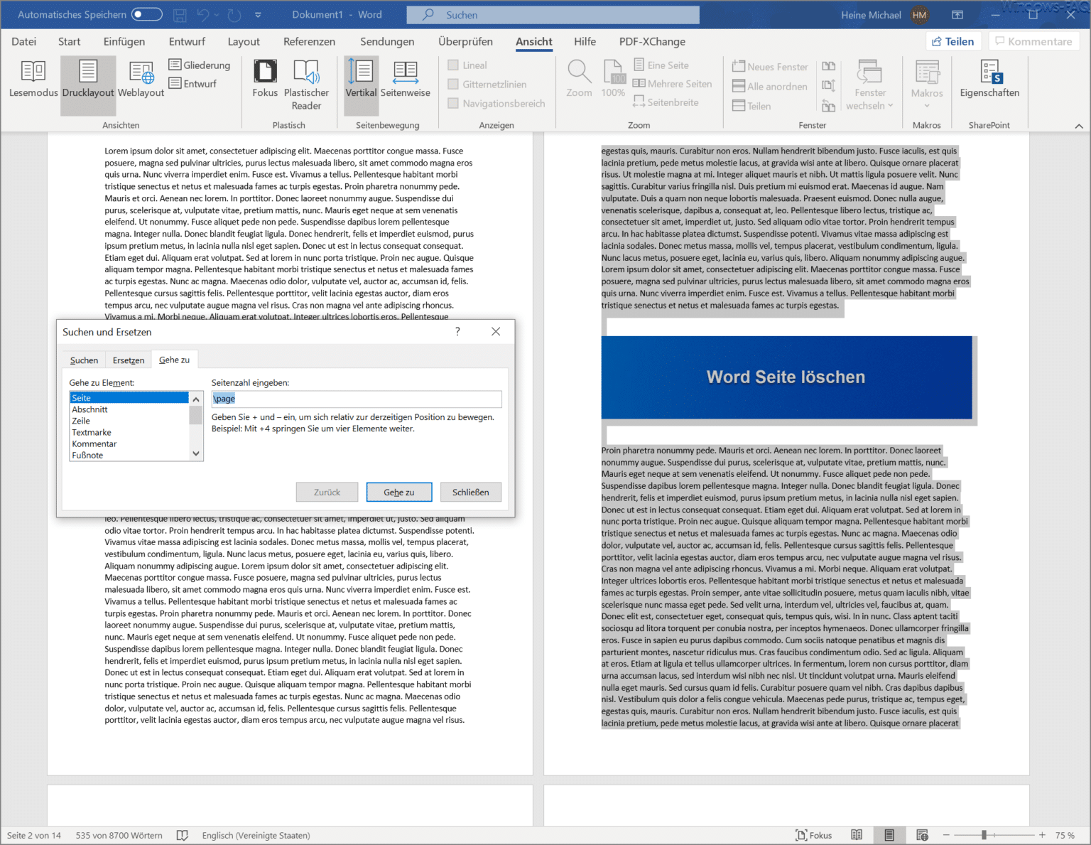 Word Seite L schen Ganz Einfach Gemacht Windows FAQ