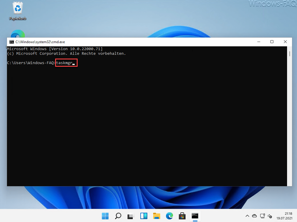 Taskmgr CMD Windows 11